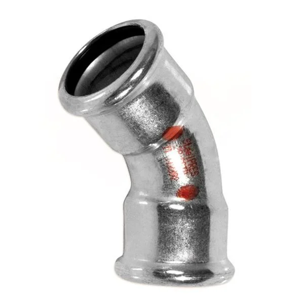 Коліно прес оцинковка RM Steel Pres (2 муфты) Ø 15/45° мм