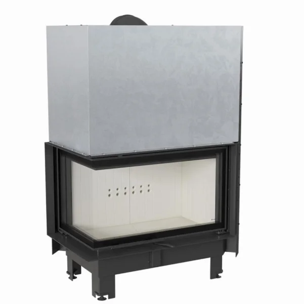 Камінна топка Kratki MBO 15 BS 15,0 кВт, ліва - гільйотина гнуте скло