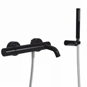 Змішувач для ванни і душа Tres Study Exclusive чорний матовий