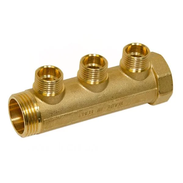 Колектор латунний Bianchi Ø 1"×1/2" - 3 контури, I=36 мм