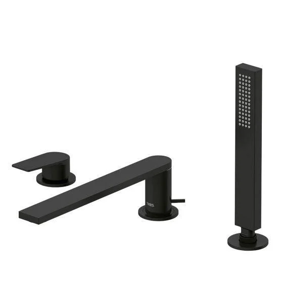 Змішувач на борт ванни Tres Project-Tres виливши 180 мм, чорний матовий