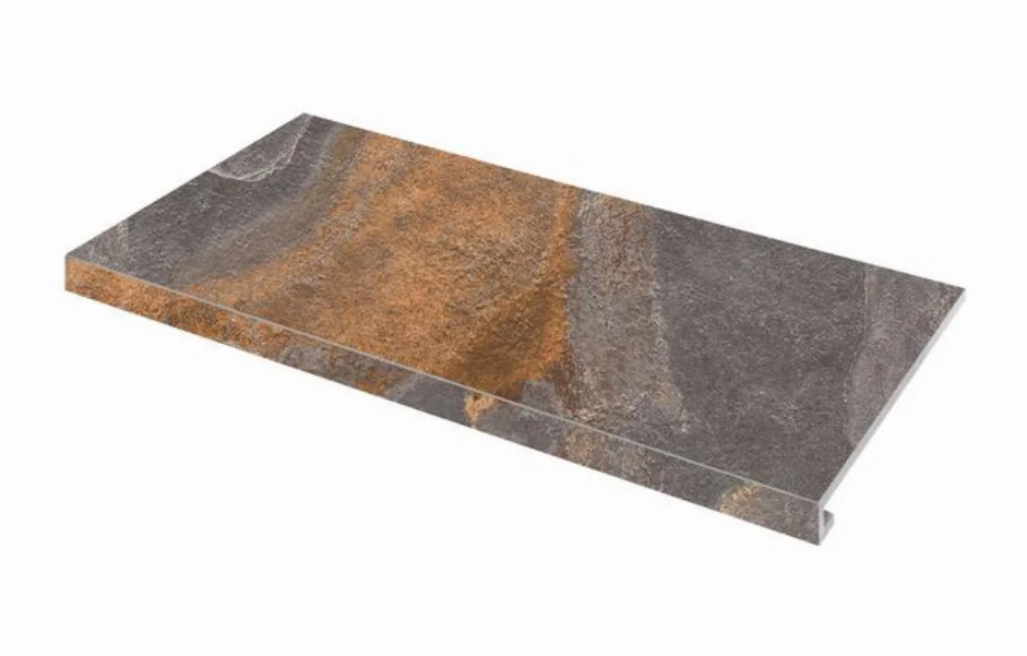 Щабель пряма з капі носами SZRXST2BRR Multicolor Slate 345-35x600x9,2 Zeus Ceramica