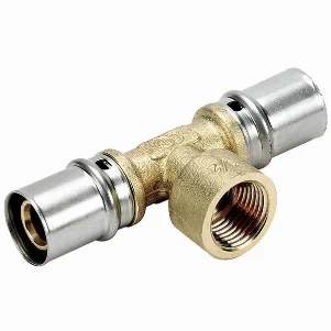 Тройник пресс с внутренней резьбой Bonomi Ø 26×1/2"×26 мм