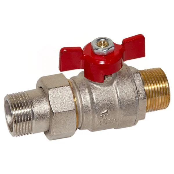 Кран-американка прямая Bianchi Ø 3/4"×3/4" наружная - наружная резьба (red/красный)