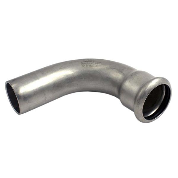 Колено пресс нержавейка (1 муфта) RM Inox PRES Ø 42/90° мм
