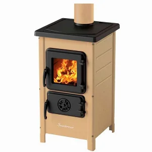 Печь-камин дровяная MBS Happy 6 кВт (цвет бежевый)