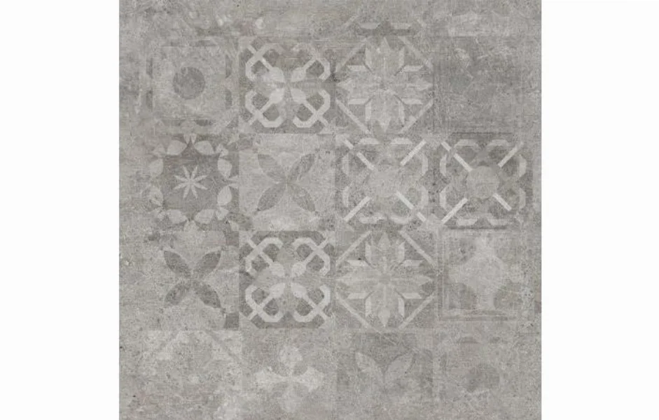 керамогранітна Плитка Softcement Silver Decor Patchwork RECT 597x597x8 Cerrad