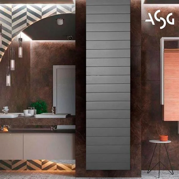 Биметаллический дизайнерский радиатор ASG Design Silver 300×1600/100 мм