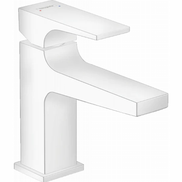 Смеситель Hansgrohe Metropol для раковины с донным клапаном Push-Open 32500700 белый матовый