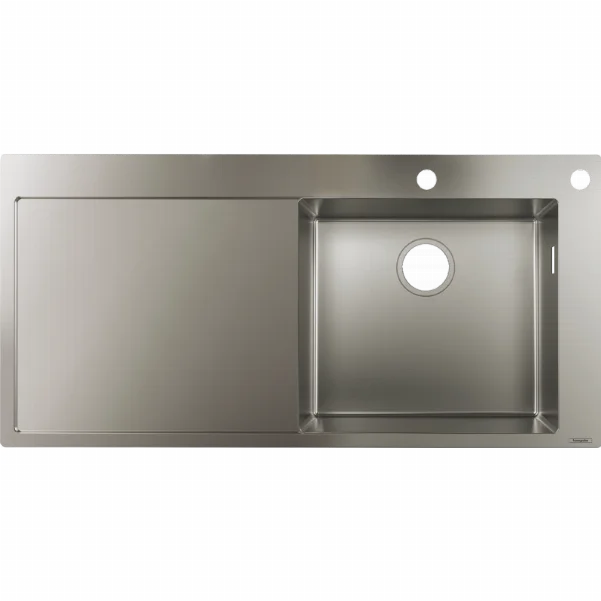 Мойка для кухни Hansgrohe S71 S717-F450 43307800 с сушилкой слева