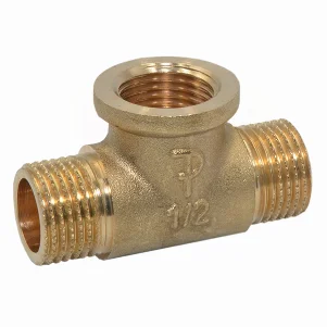 Трійник латунний Pattaroni Ø 1/2" зовн.- внутр.- зовн. різьба