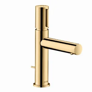 Смеситель для раковины Axor Uno Select 110 с донным клапаном, золото