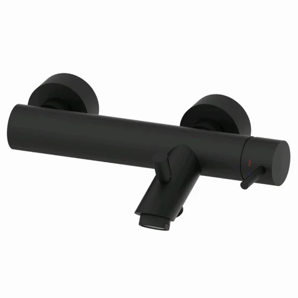 Змішувач Paffoni Light LIG022NO для ванни з душем, чорний матовий