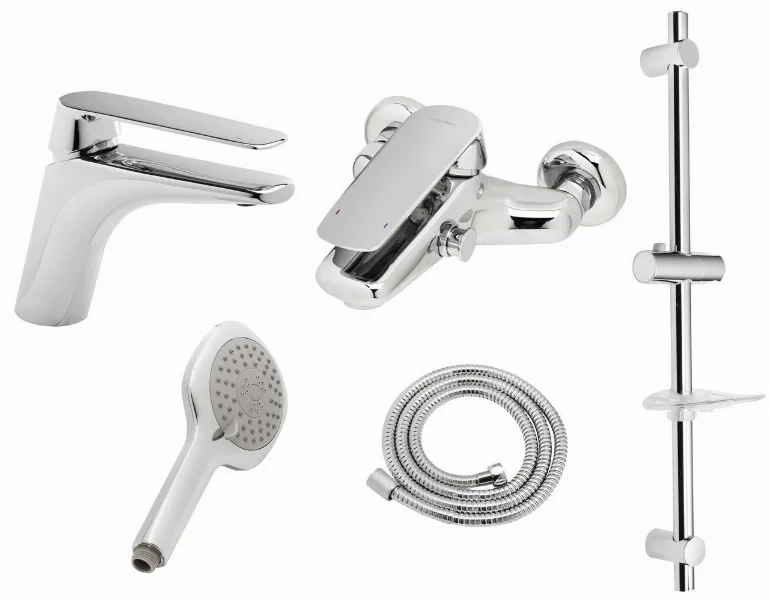Набір для ванни зі штангою GENEBRE Kode 04KOV17TA (62130084566+62100084567+DXO345+163645+1001356000)