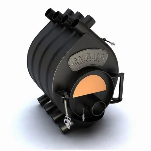 Печь булерьян Новаслав Calgary Тип "00" C10 - 6,0 кВт (стекло 240хR120)