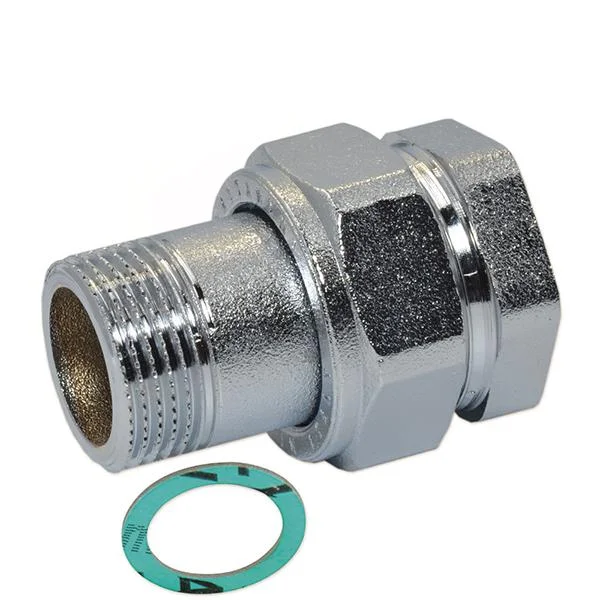 Сгон американка прямая никель Pattaroni Ø 3/4" внутр.- наруж. резьба (под прокладку)