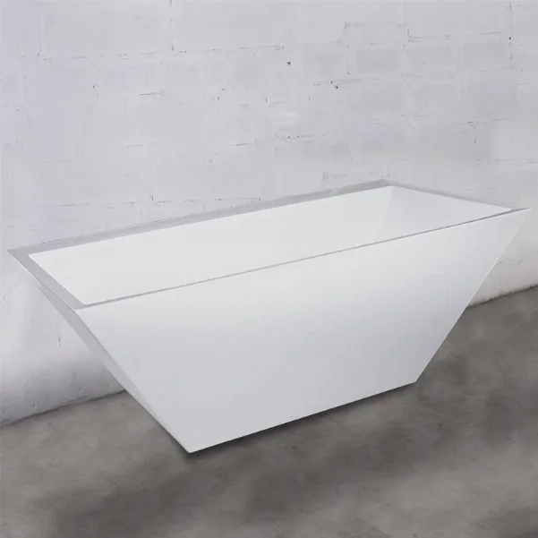 Ванна з литого каменю FANCY MARBLE Edward 1800х800х600 мм, Біла