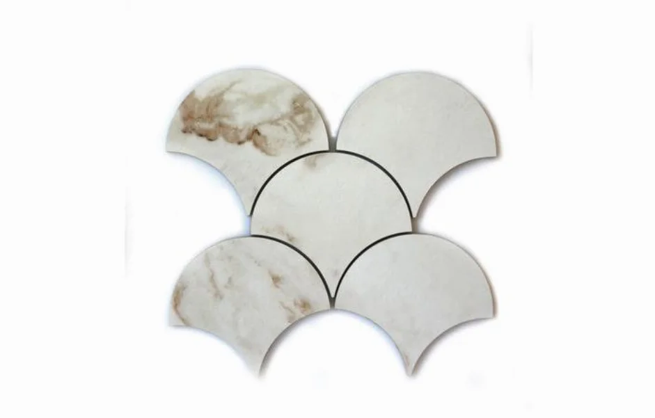 Мозаика Scales CM 3109 SC Calacatta Gold 136x147x10 Kotto Ceramica Мозаика Scales CM 3109 SC Calacatta Gold 136x147x10 Kotto Ceramica