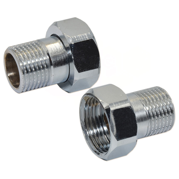 Штуцер-адаптер хромований Pattoni Ø 1-1/2"×2" (пара)