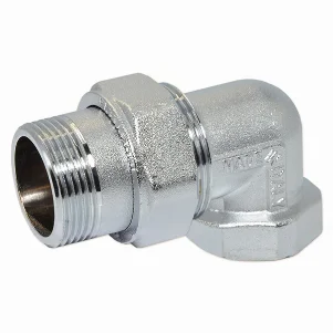 Згін американка кутова нікельована Pattaroni Ø 2" внутр.- зовн. різьба (під прокладку)