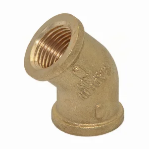 Коліно латунне Pattaroni Ø 3/4"×45° внутр.- внутр. різьба