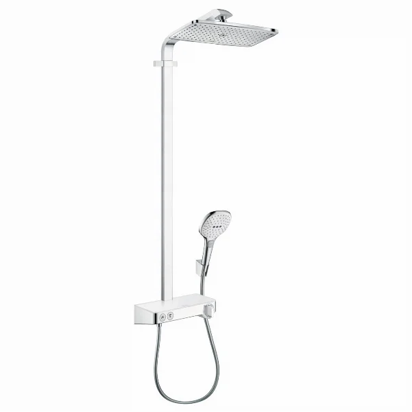 Душевая система Hansgrohe Raindance Select E 360 1jet ST Showerpipe, белый/хром