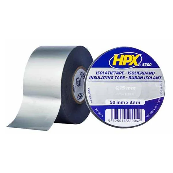 Стрічка ПВХ ізоляційна HPX 5200 - 50 мм х 33 м (сіра плівка)