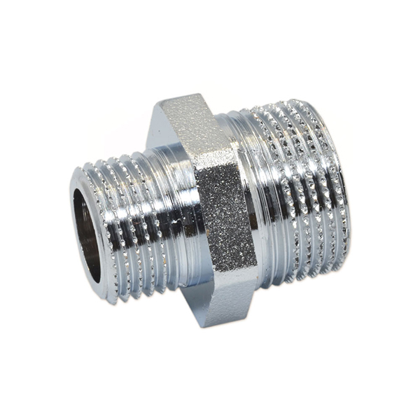Ніпель редукційний хром Pattaroni Ø 1/8"×3/8" зовнішня різьба