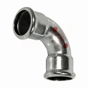 Коліно прес оцинковка RM Steel Pres (2 муфты) Ø 28/90° мм