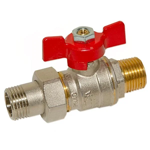 Кран-американка прямая Bianchi Ø 1/2"×1/2" наружная - наружная резьба (red/красный)