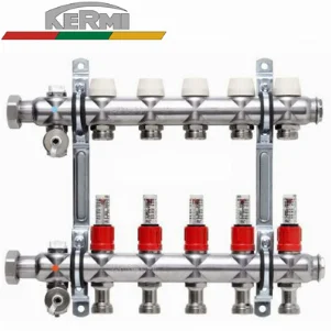 Колектор KERMI xnet FT 4 контуру з витратоміром