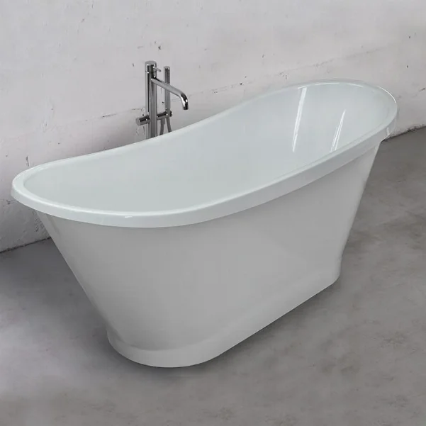 Ванни з литого каменю FANCY MARBLE Newton 1607х640х660 мм, Біла