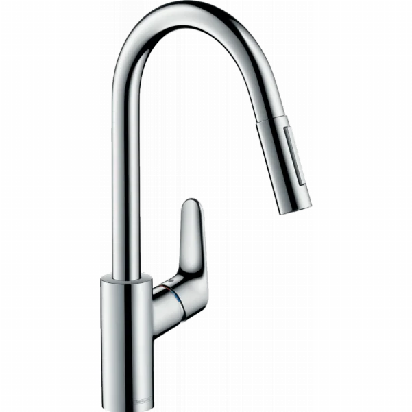 Смеситель Hansgrohe Focus для кухонной мойки с выдвижным душем, хром 31815000