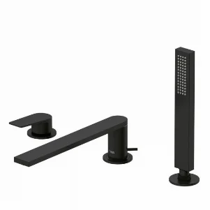 Смеситель на борт ванны Tres Project-Tres излив 180 мм, черный матовый