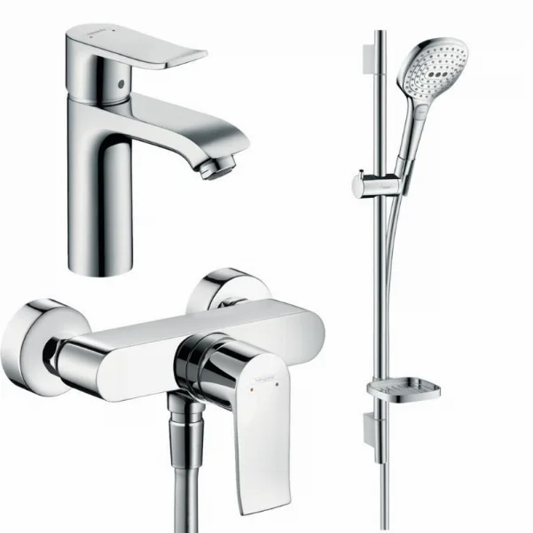 Набор смесителей для душа 3 в 1 Hansgrohe Metris 31680112 (31080000, 31680000, 26620000)