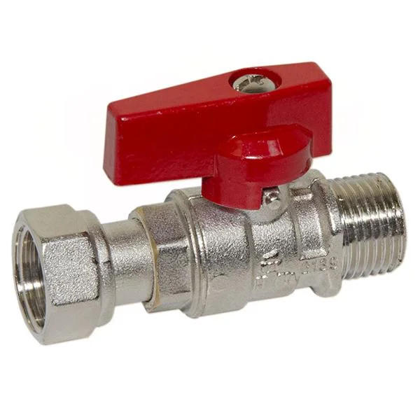 Кран с накидной гайкой прямой Bianchi Ø 3/4"×1" внутр.- наруж. резьба (red/красный)