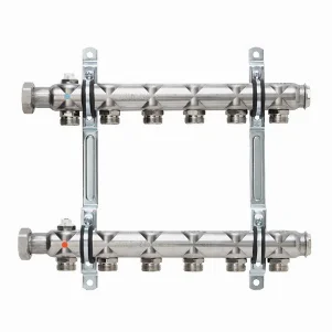 Колекторна група KERMI xnet HKA FA-02 Ø 1-1/4"×3/4" EK - 4 контура (без витратомірів)