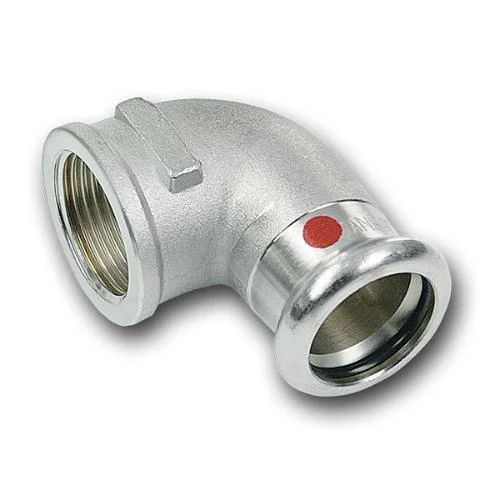 Кут прес оцинковка SANHA Therm Press 90° Ø 22×3/4" Ввр-ВР (код. 24090g)