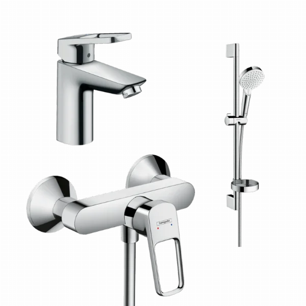 Набір змішувачів для душу Hansgrohe Logis Loop 3 в 1 (71151000, 71247000, 26553400)