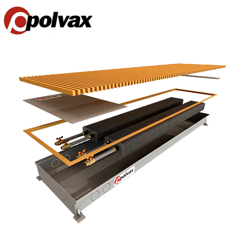 Внутрипольный конвектор Polvax KEM.300×1500×67 мм