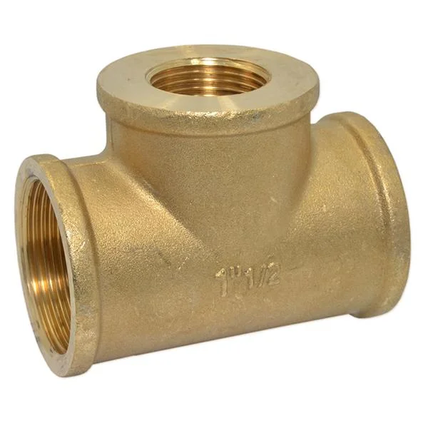 Тройник редукционный латунный Pattaroni Ø 1-1/2"×1"×1-1/2" внутренняя резьба