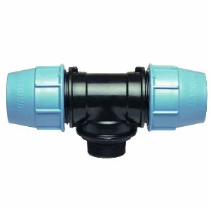 Тройник Unidelta PN16 PP-B Ø 63×1-1/2"×63 наружная резьба