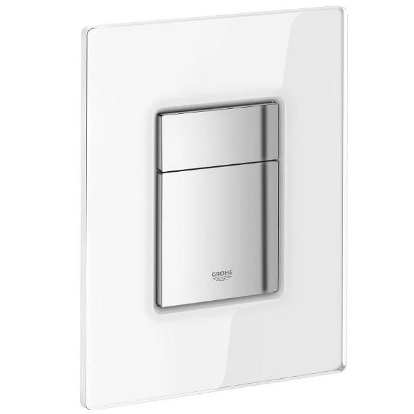 Клавиша смыва Grohe Nova Cosmopolitan, стекло, белая луна