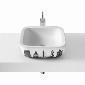 Раковина Roca Urban 400x400 мм, декор London