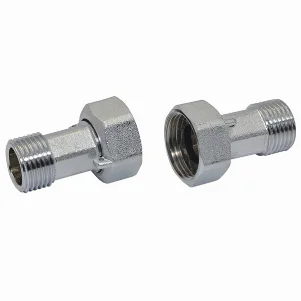 Штуцера для лічильника хром Pattaroni Ø 3/4"×1" (пара)