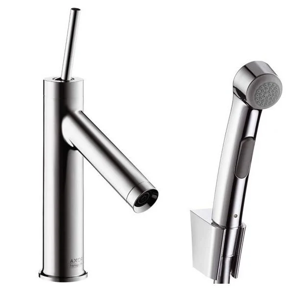 Змішувач для раковини Axor Starck 90, з гігієнічним душем,