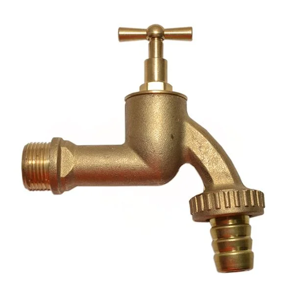 Кран поливочный вентильный Bonomi Ø 3/4" латунь матовая, со штуцером под шланг