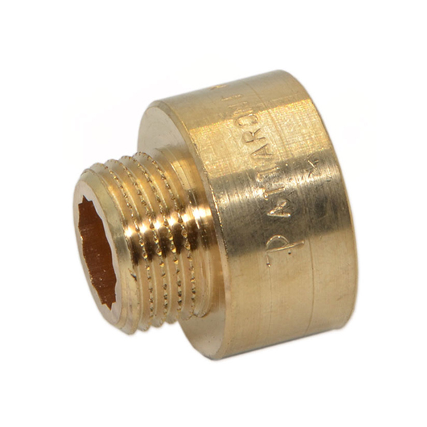 Перехідник латунний Pattaroni Ø 1/2"×3/4" зовн.- внутр. різьба