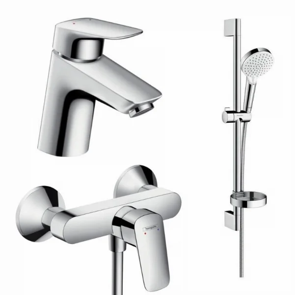 Набір змішувачів для ванни 3 в 1 Hansgrohe Logis 71600115 (71070000, 26553400, 71600000)