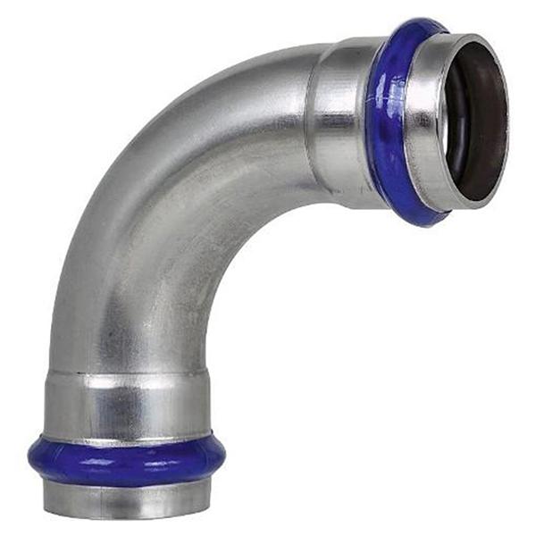 Колено пресс нержавейка (2 муфти) ASG Inox Press Ø 54/90° мм